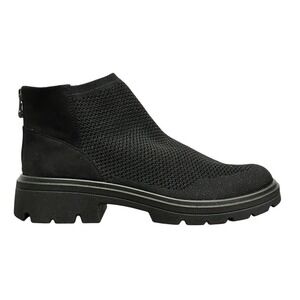 NEW BZEES May Ankle Boot in Black Shimmer‎ Knit Fabric Comfort Bootie Size 8.5
